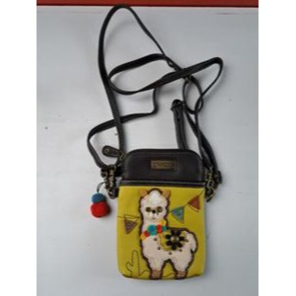 Chala Crossbody Faux Leather Crossbody Cell Phone Purse With Alpaca Design - Picture 4 of 4